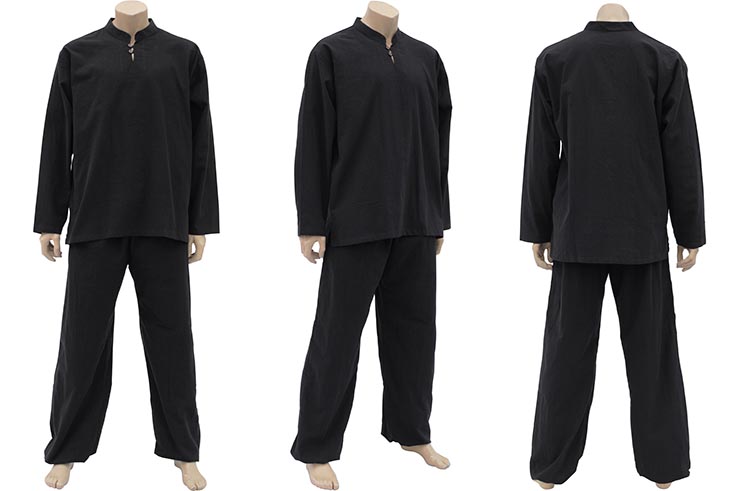 Tenue Tai Chi, Taiji Col mao à boutons, 100% Coton