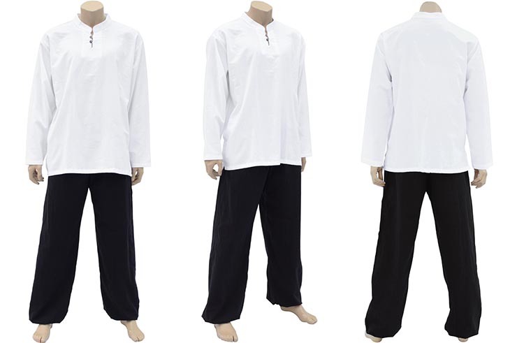 Tenue Tai Chi, Taiji Col mao à boutons, 100% Coton