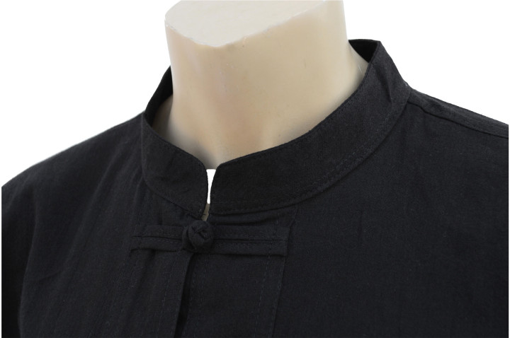Camiseta Chang Quan - Cuello mao y cierre Brandenburg, Algodón