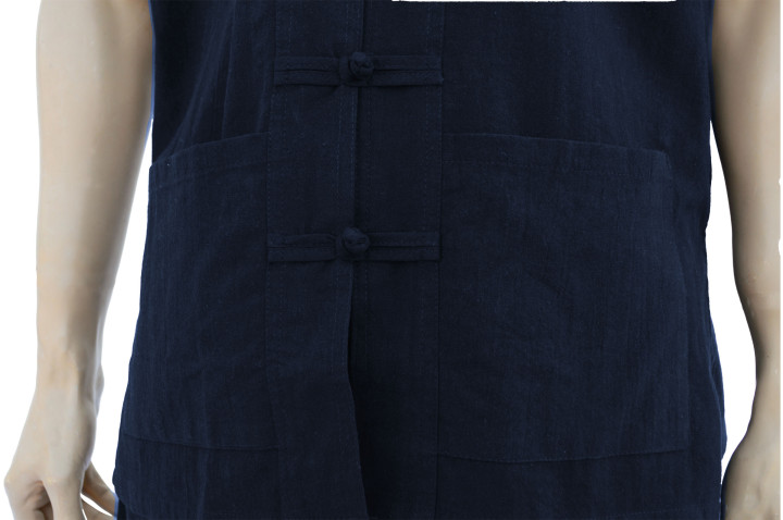 Chang Quan top - Mao collar and Brandenburg closure, Cotton