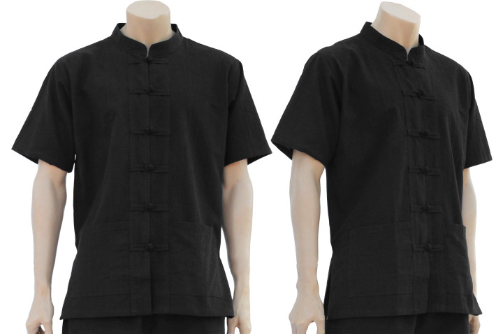 Chang Quan top - Mao collar and Brandenburg closure, Cotton