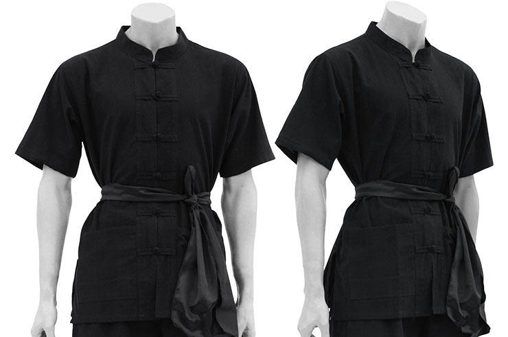 Chang Quan top - Mao collar and Brandenburg closure, Cotton