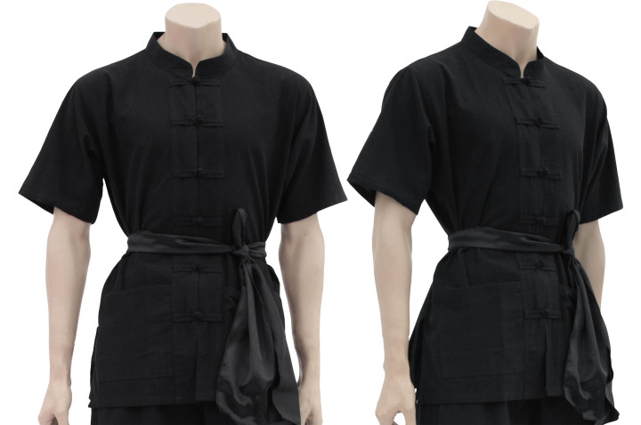 Chang Quan top - Mao collar and Brandenburg closure, Cotton