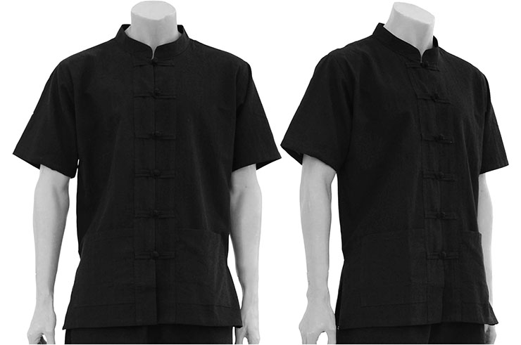 Chang Quan top - Mao collar and Brandenburg closure, Cotton