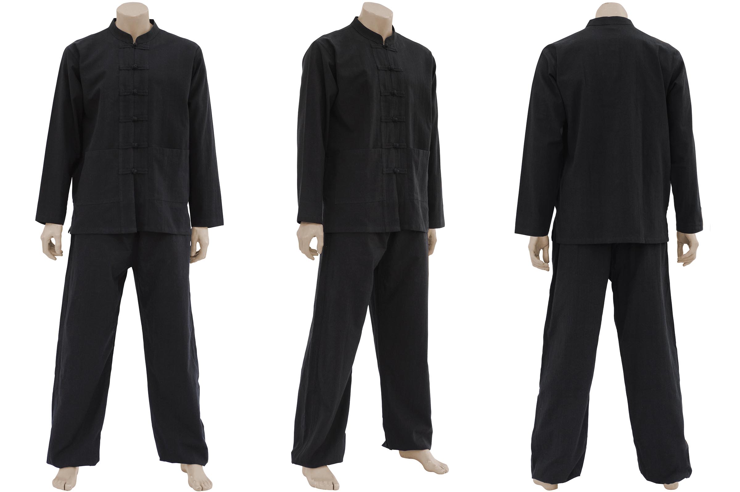 Tai Chi, Taiji uniform, Mao collar with Brandenburg fastener, 100% ...