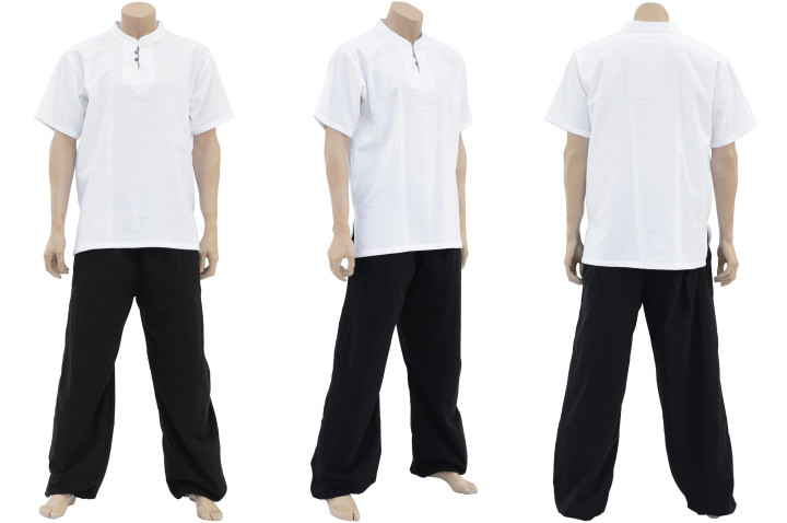 Tenue Chang Quan Col mao à boutons, 100% Coton