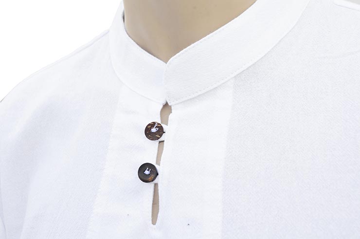 Kung-Fu uniform Mao collar with buttons, 100% cotton