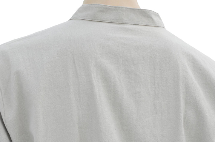 Camiseta de Kung-fu Cuello mao con botones, 100% Algodón