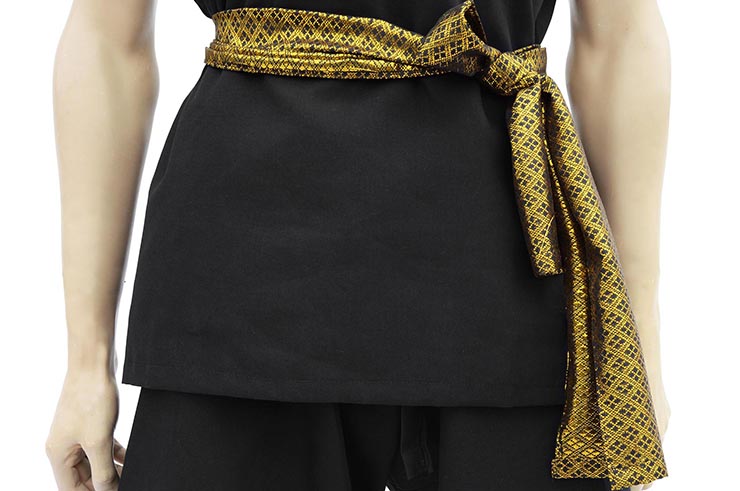Ceinture Wushu, Noir & or