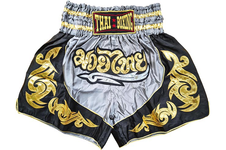 Thai boxing shorts, Gold flames, ThaiBoxing