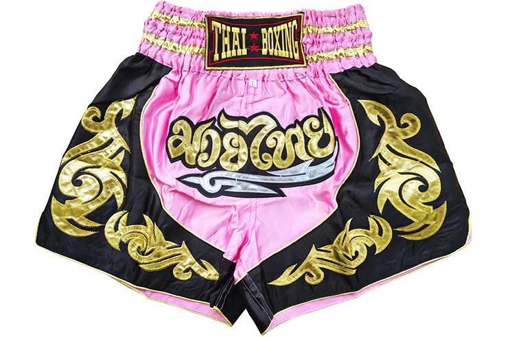 Thai boxing shorts, Gold flames, ThaiBoxing