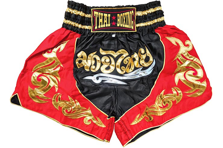 Thai boxing shorts, Gold flames, ThaiBoxing