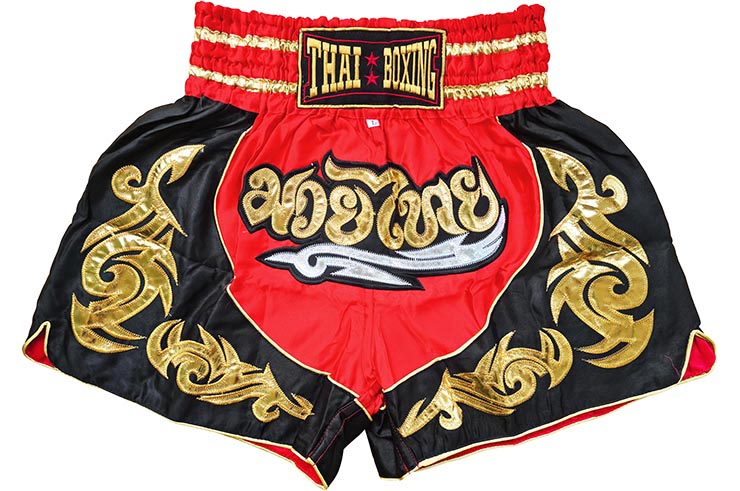 Thai boxing shorts, Gold flames, ThaiBoxing