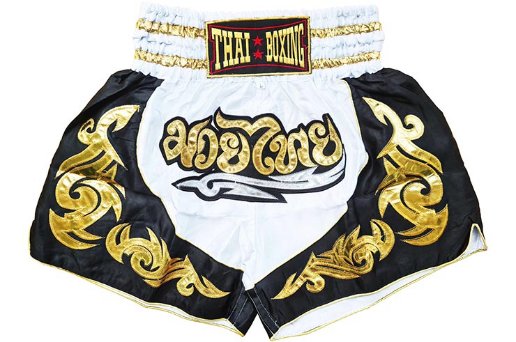 Thai boxing shorts, Gold flames, ThaiBoxing