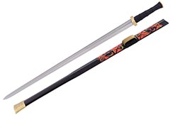 Épée Chu, Magnificent - Acier Damas, Forge LK Chen