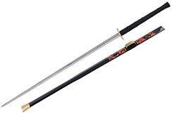 Chu Sword, Roaring Dragon - Damascus Steel, LK Chen Forge