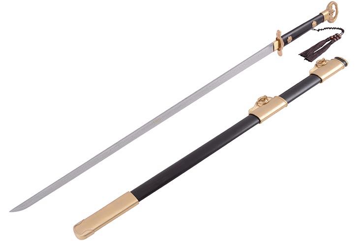 Sabre Sui, Duplo Dragão - Aço Damasco, Forja LK Chen