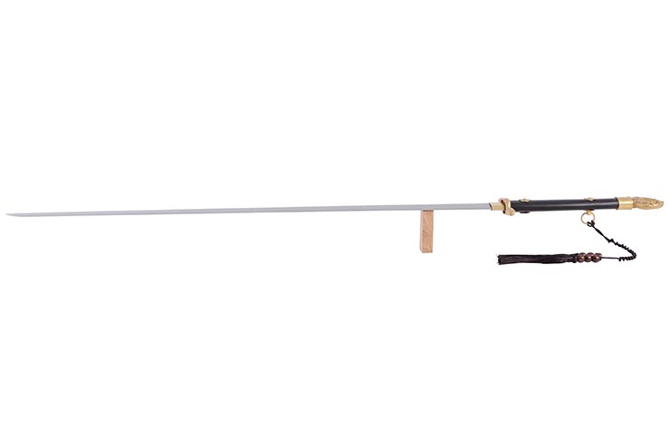 Sabre Sui, Duplo Dragão - Aço Damasco, Forja LK Chen