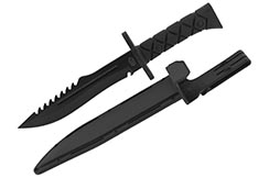 Cuchillo de caza, acero inoxidable y caucho (34 cm)