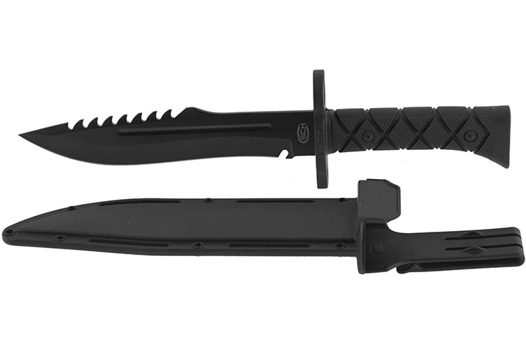 Cuchillo de caza, acero inoxidable y caucho (34 cm)