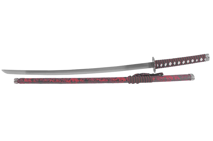 Katana ornamental, Flores y Dragón