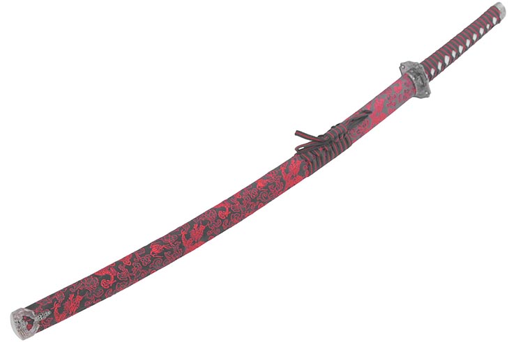 Katana ornamental, Flores y Dragón