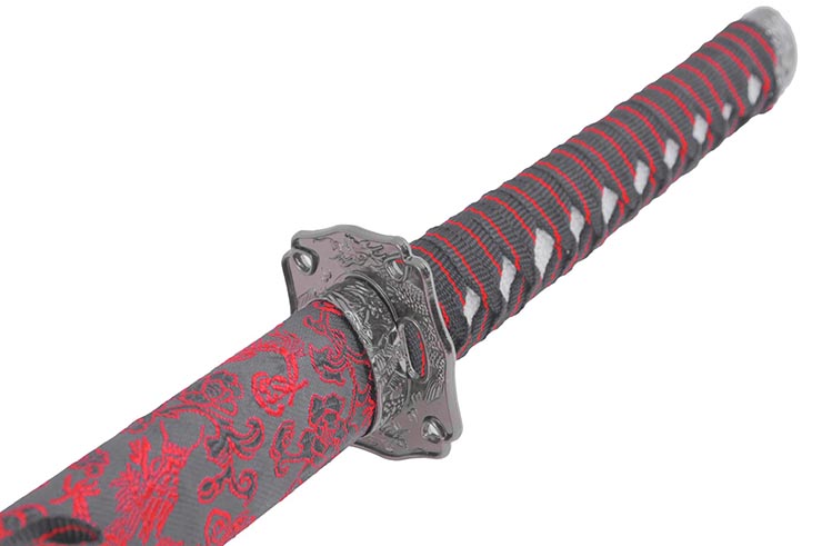 Katana ornamental, Flores y Dragón