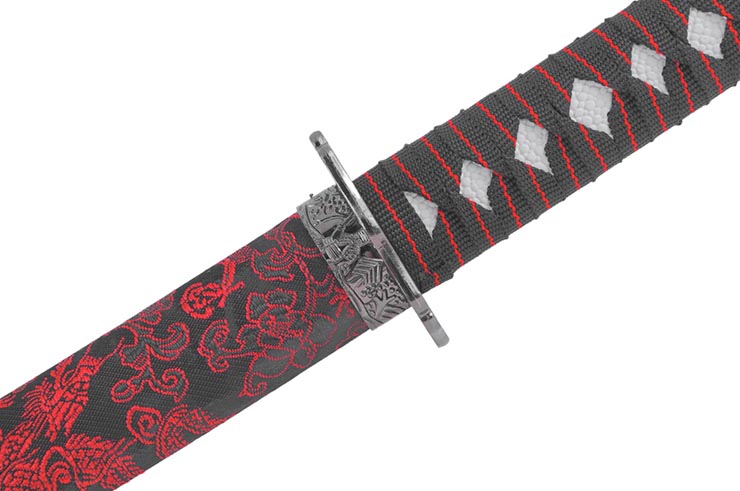 Katana ornamental, Flores y Dragón