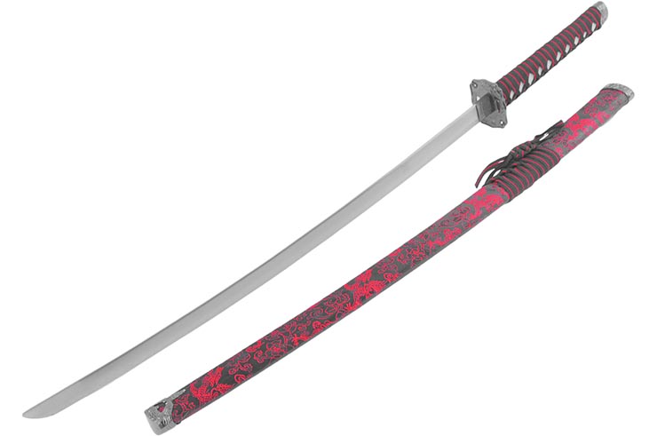 Katana ornamental, Flores y Dragón