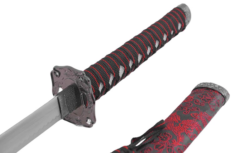 Katana ornamental, Flores y Dragón