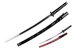 Iaito katana, Dragón grabado