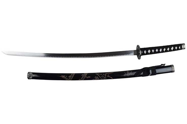 Iaito katana, Dragón grabado