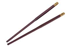 Par de Palillos de Madera Estilo Sándalo Kuàizi, con adorno