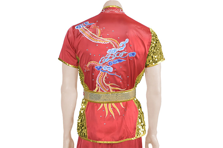Fato de Competição HanCui Chang Quan, Dragão Vermelho e Dourado