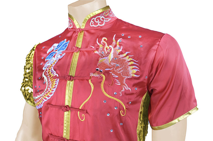 Fato de Competição HanCui Chang Quan, Dragão Vermelho e Dourado
