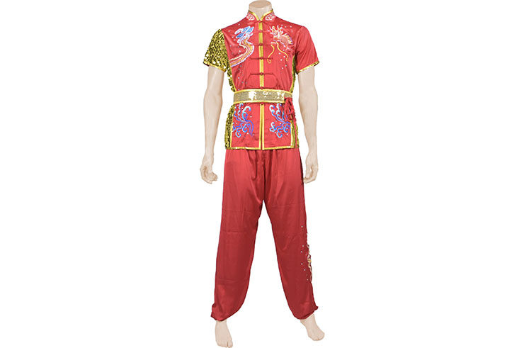 Fato de Competição HanCui Chang Quan, Dragão Vermelho e Dourado