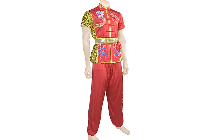 Fato de Competição HanCui Chang Quan, Dragão Vermelho e Dourado