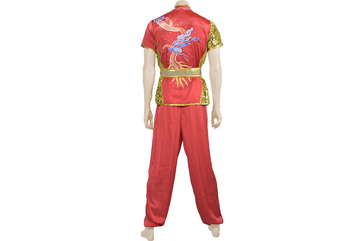 Fato de Competição HanCui Chang Quan, Dragão Vermelho e Dourado
