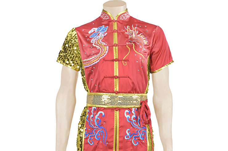 Fato de Competição HanCui Chang Quan, Dragão Vermelho e Dourado