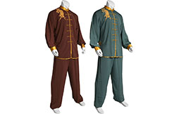 Taiji outfit, Golden Phoenix - Imitation Silk