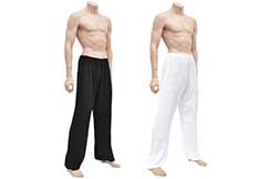 Pantalón de Kung Fu, Tai Chi, Viscosa + Algodón, Gris