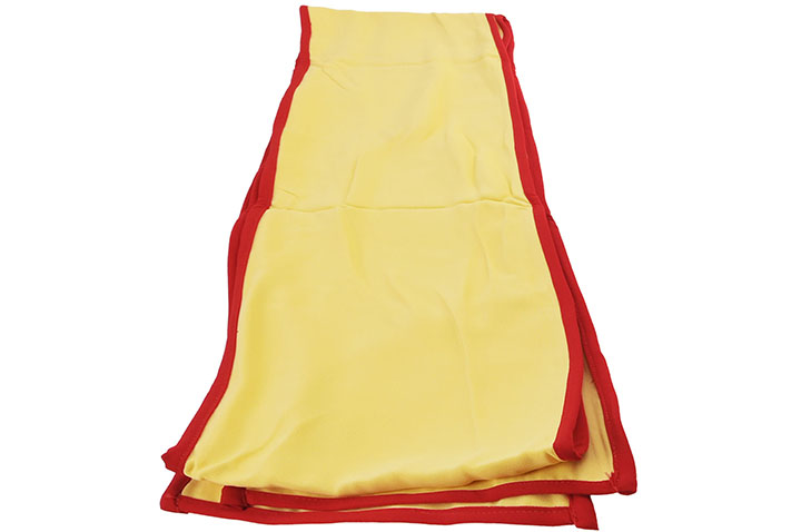 Ceinture Kungfu Wushu Classique - Blanche, Doublée & avec Liseré