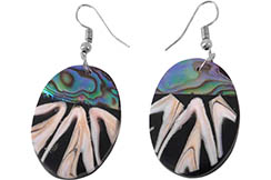 Thai earrings, Equinox - Genuine mother-of-pearl