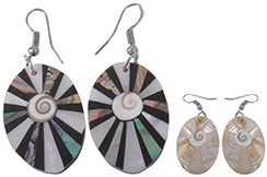 Thai earrings, Aurore - Genuine mother-of-pearl