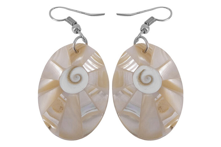Thai earrings, Aurore - Genuine mother-of-pearl