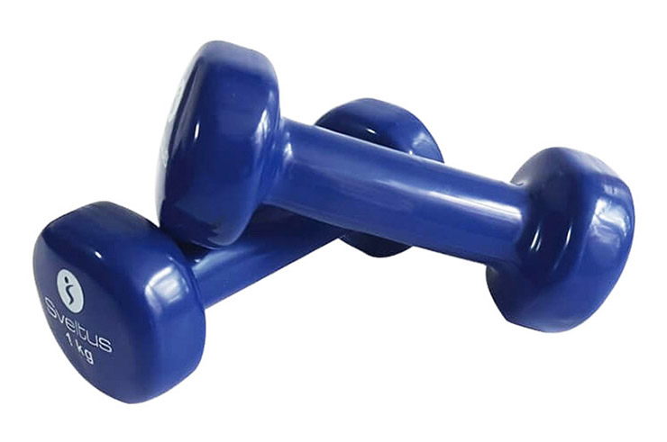 Pair of Epoxy dumbbells (0.5 to 5Kg), Sveltus