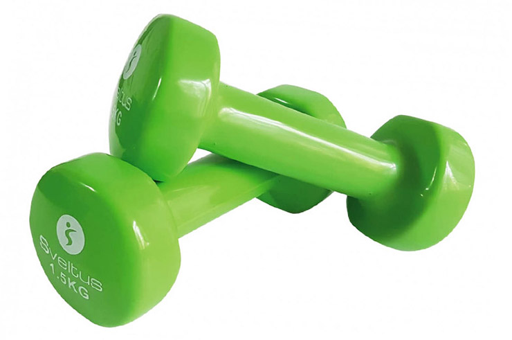 Pair of Epoxy dumbbells (0.5 to 5Kg), Sveltus