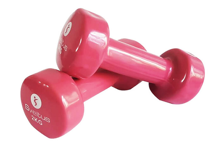 Pair of Epoxy dumbbells (0.5 to 5Kg), Sveltus