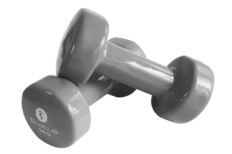 Pair of Epoxy dumbbells (0.5 to 5Kg), Sveltus