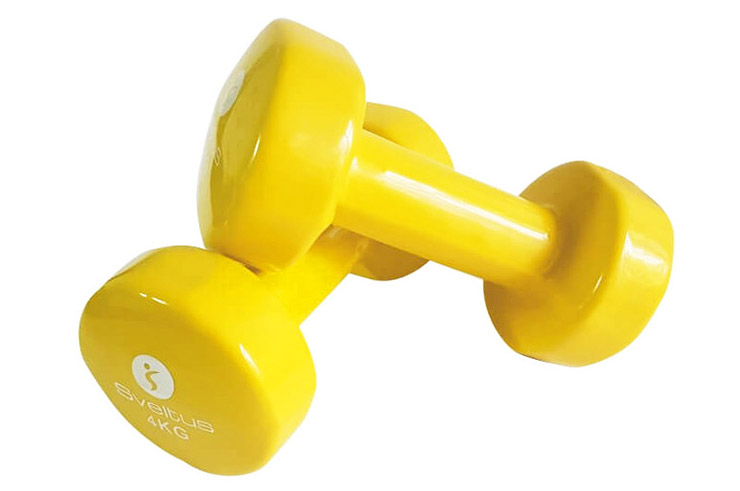 Pair of Epoxy dumbbells (0.5 to 5Kg), Sveltus